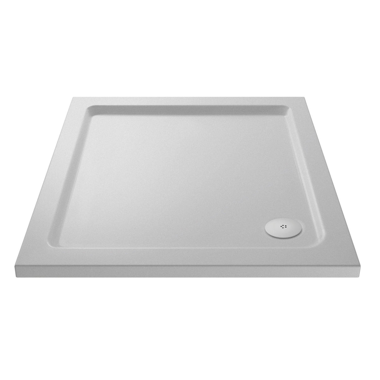 Nuie Pearlstone Square Slip Resistant Shower Tray White NSR006