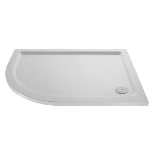 Nuie Pearlstone Slip Resistant Offset Quadrant Shower Tray White NSR112
