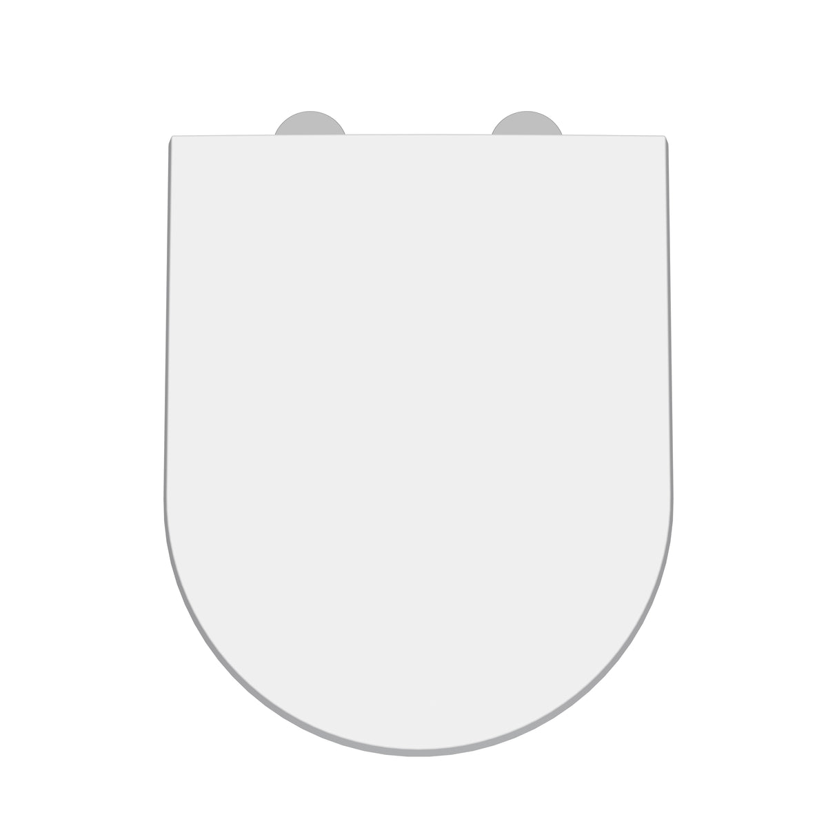 Nuie Luxury D-Shape Soft Close Toilet Seat with Top Fix White NTS007