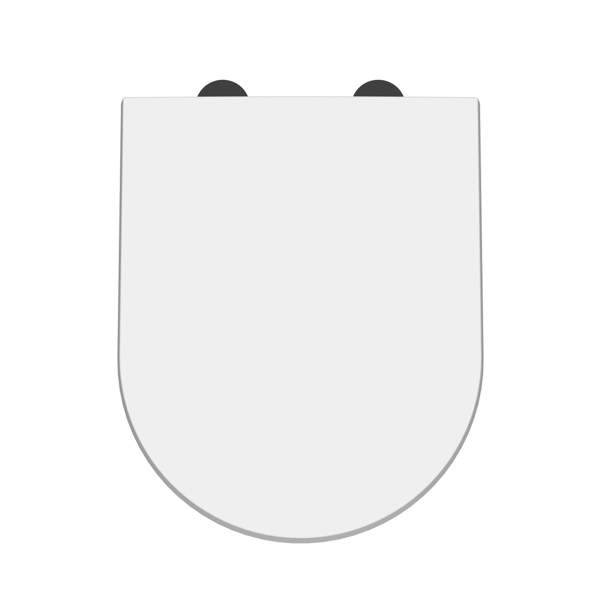 Nuie Luxury D-Shape Soft Close Toilet Seat with Top Fix White NTS007B