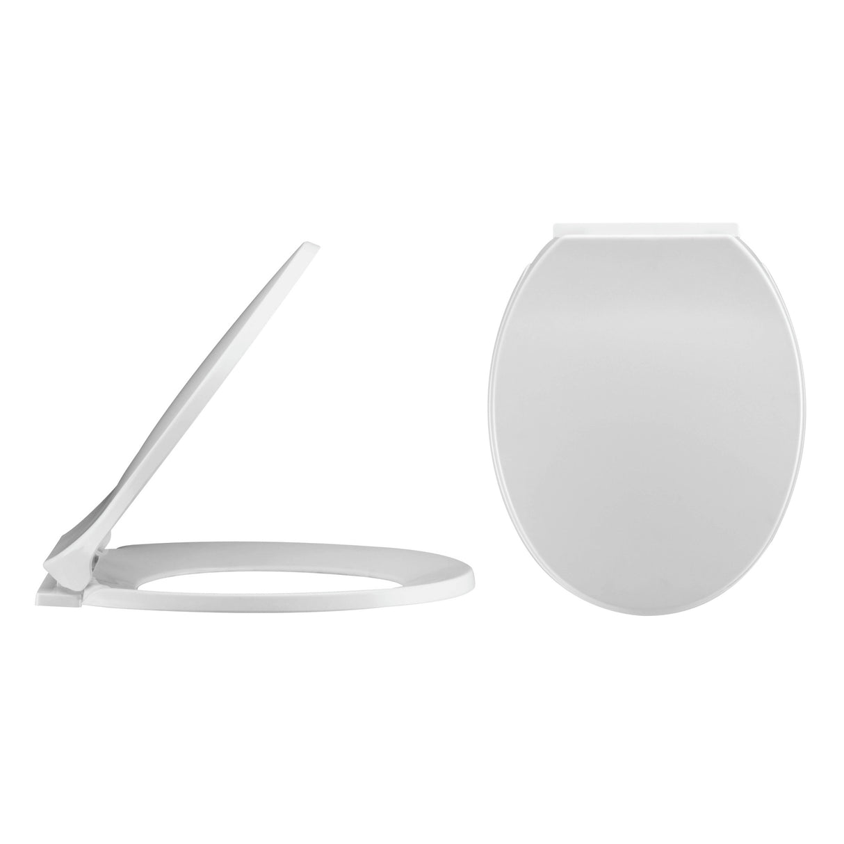 Nuie Standard Round Soft Close Toilet Seat with Bottom Fix White NTS010