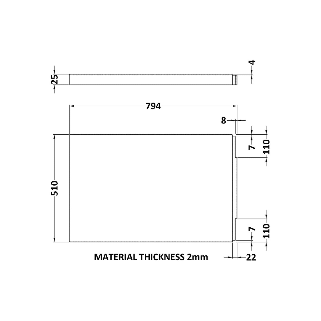 Nuie Standard Acrylic End Bath Panel Gloss White PAN144 LD
