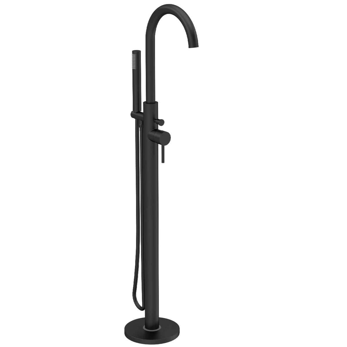 Hudson Reed Tec Lever Freestanding Bath Shower Mixer Tap with Shower Kit Matt Black PN421