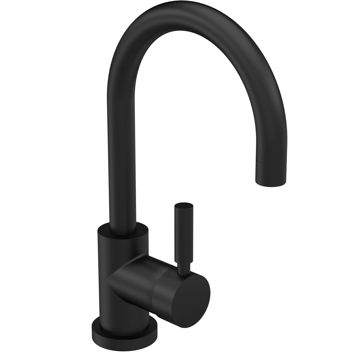 Hudson Reed Tec Lever Side Action Basin Mixer Tap & Waste Matt Black PN480
