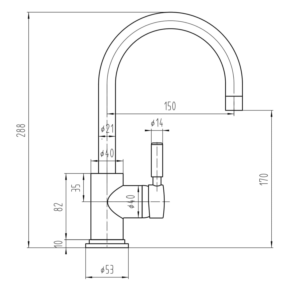 Hudson Reed Tec Lever Side Action Basin Mixer Tap & Waste Matt Black PN480 LD