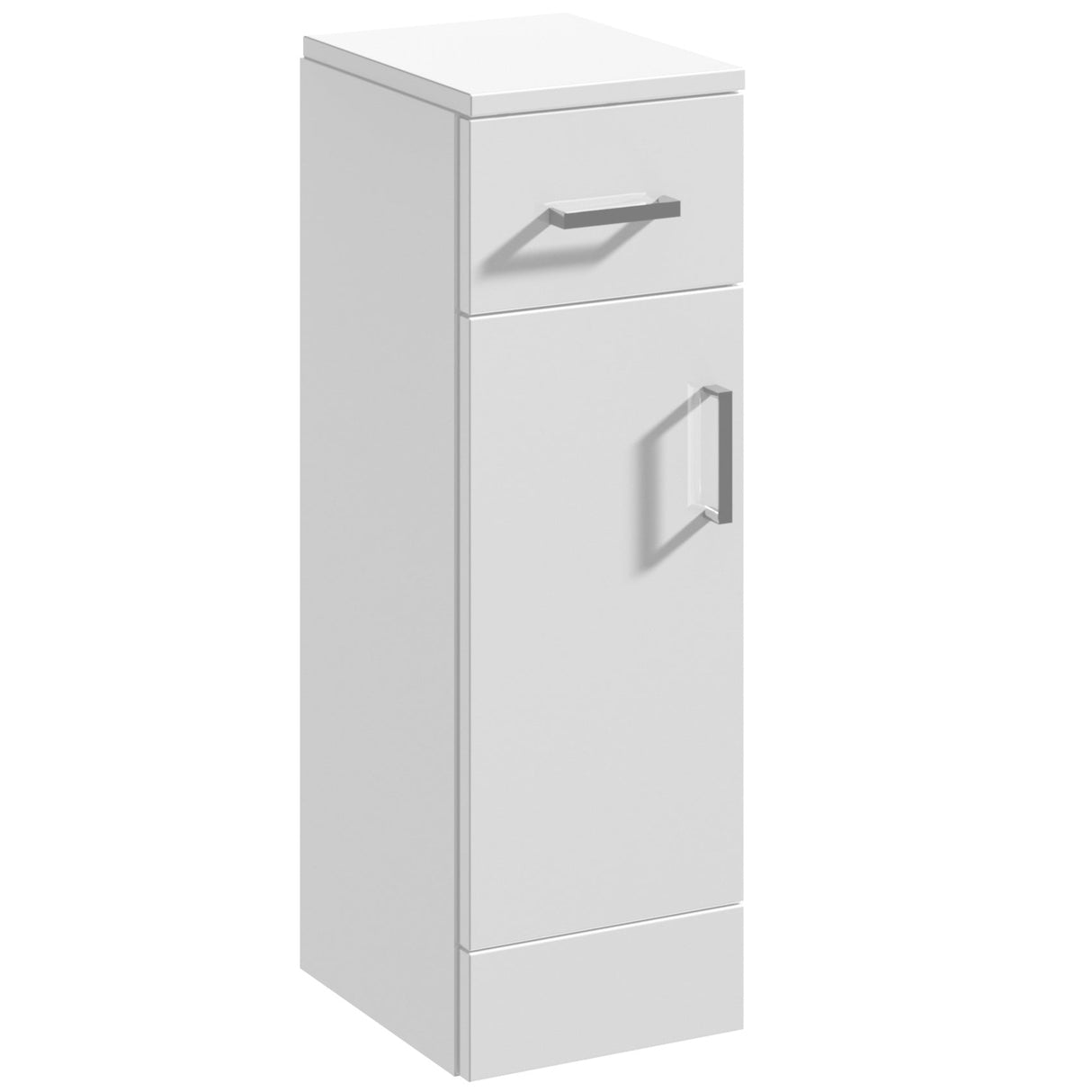 Nuie Mayford Floor Mounted 1 Drawer 1 Door Cupboard W250 x D330mm Gloss White PRC172