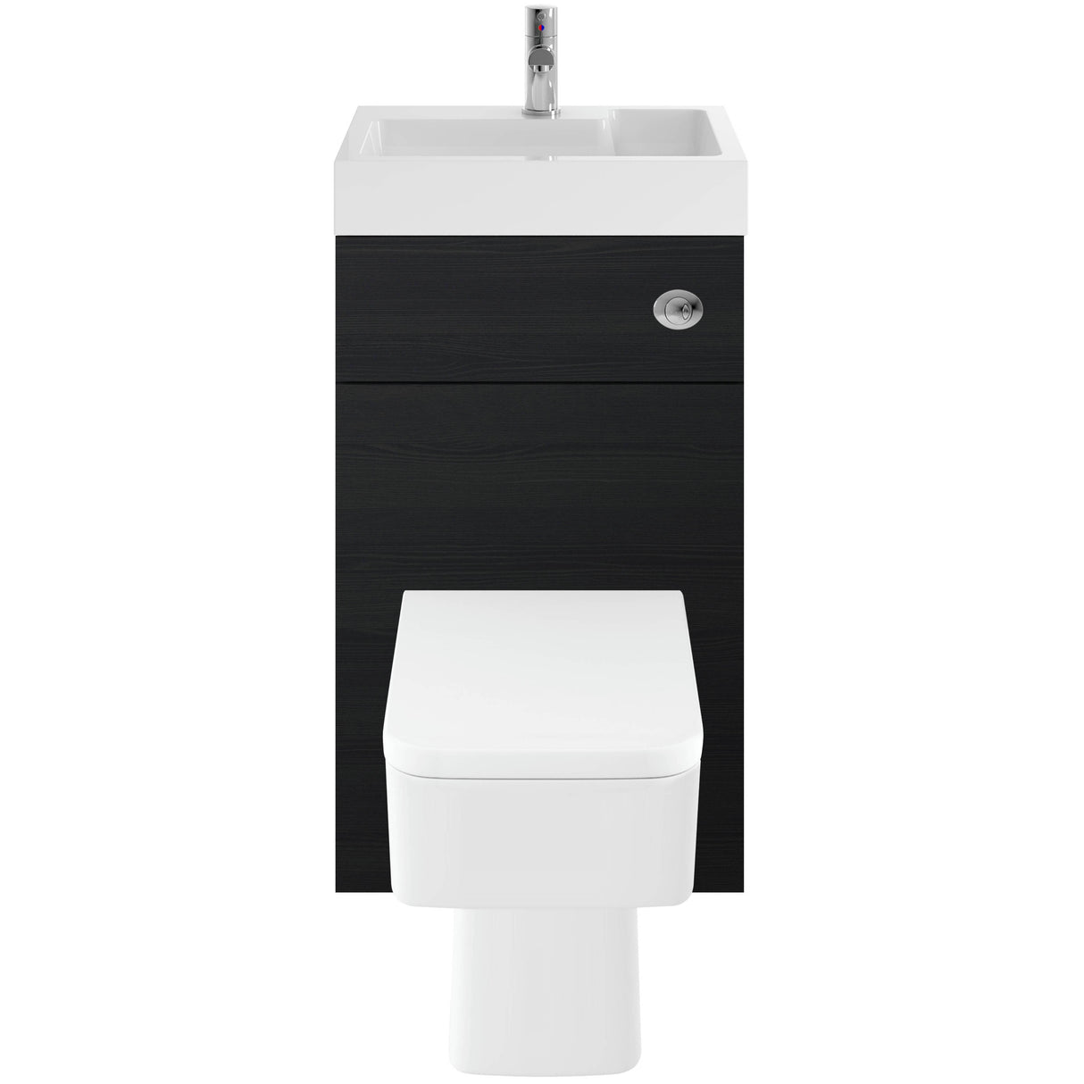 Nuie Athena Combined 2in1 Basin & Toilet Unit 500mm Charcoal Black PRC645CB 2