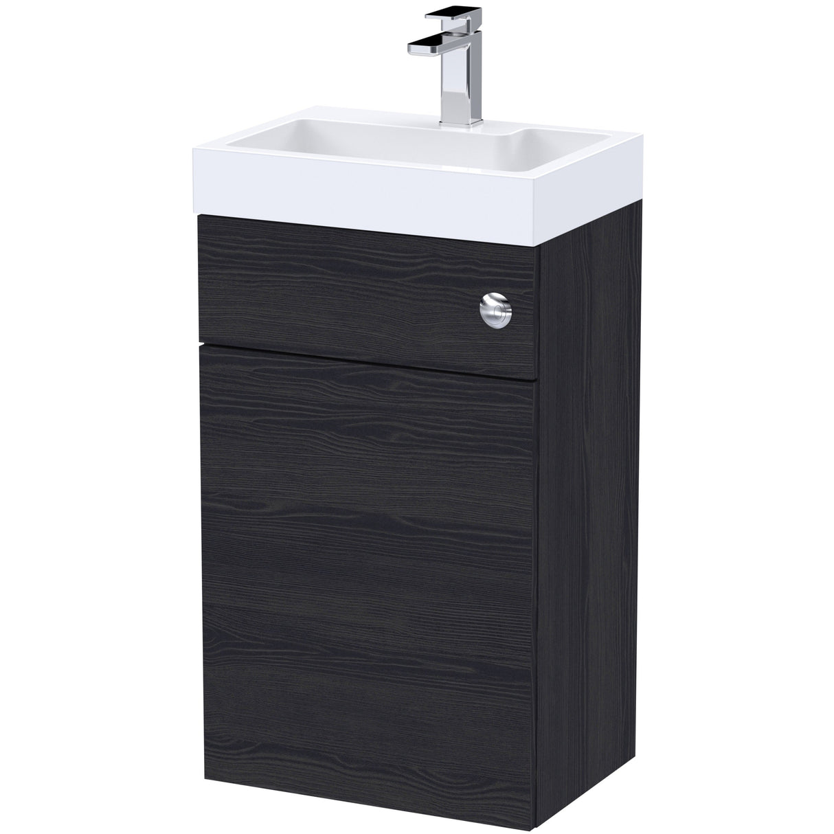 Nuie Athena Combined 2in1 Basin & Toilet Unit 500mm Charcoal Black PRC645CB