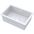Nuie 1.0 Bowl Ceramic Undermount Kitchen Sink & Overflow 711 x 483 x 254mm - White PS11628