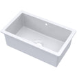 Nuie 1.0 Bowl Ceramic Undermount Kitchen Sink & Overflow 763 x 457 x 254mm - White PS12630