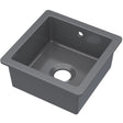 Nuie 1.0 Bowl Ceramic Undermount Kitchen Sink & Overflow 457 x 457 x 203mm - Soft Black PS40218