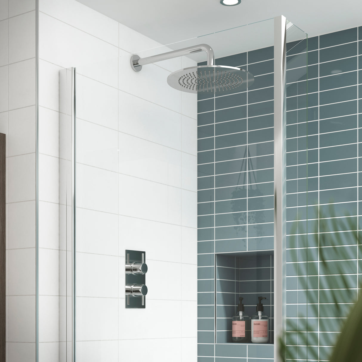 Nuie Round 1 Outlet Thermostatic Concealed Shower Valve Chrome QUEV51 LS2