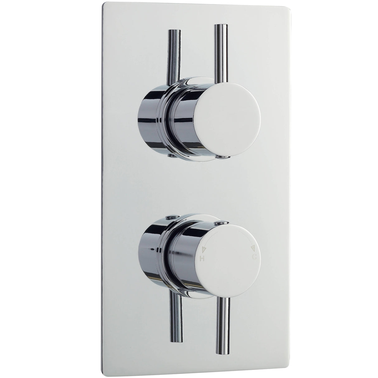 Nuie Round 2 Outlet Thermostatic Concealed Shower Valve With Diverter Chrome QUEV52