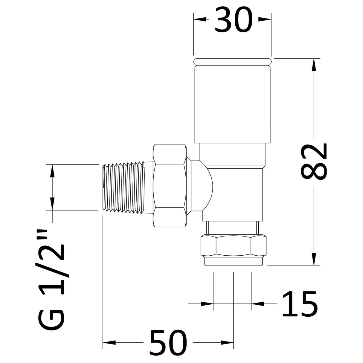 Nuie Angled Round Modern Radiator Valves Pack Chrome RV002 LD