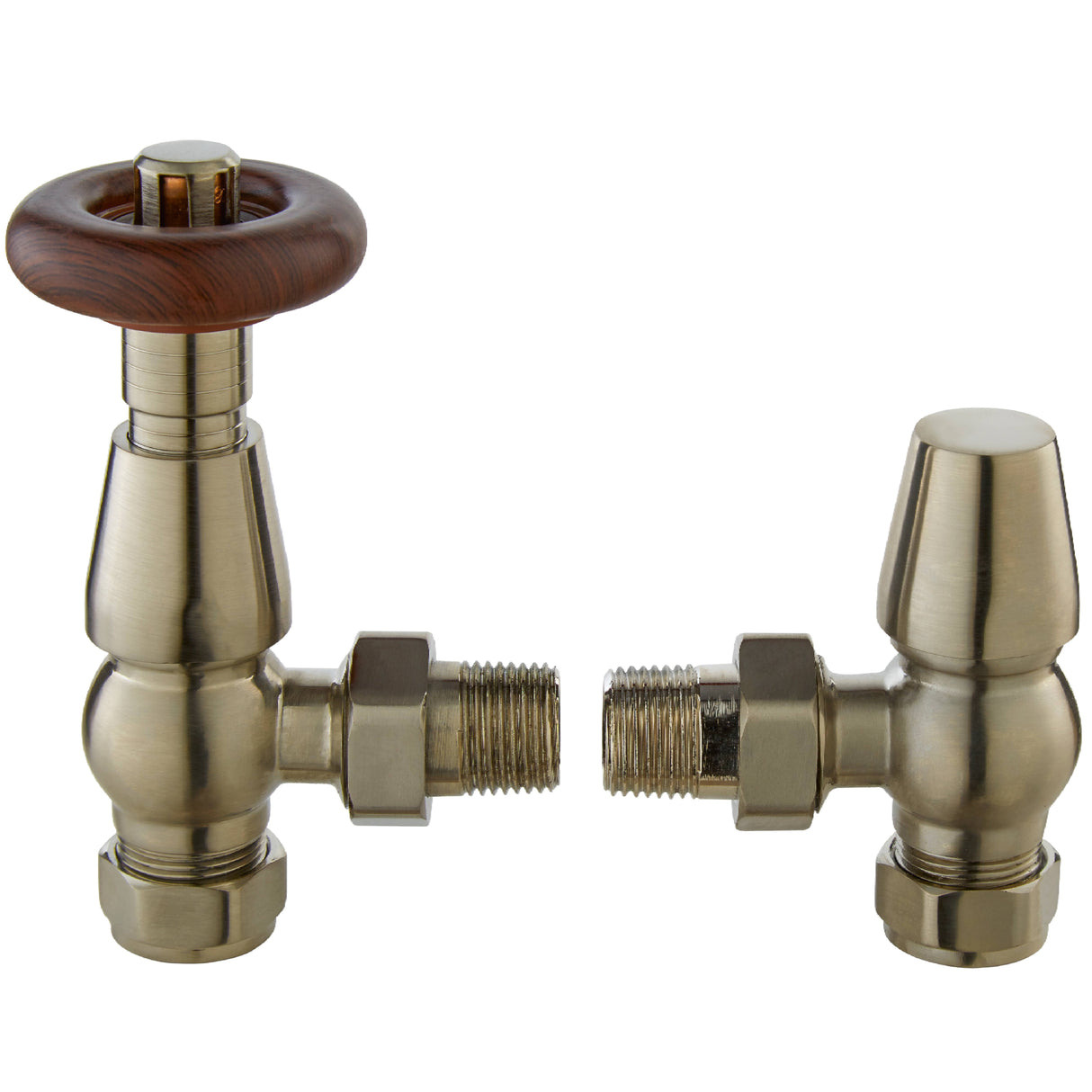 Hudson Reed Camden Angled Traditional Thermostatic Radiator Valves Pack With Lockshield RV203