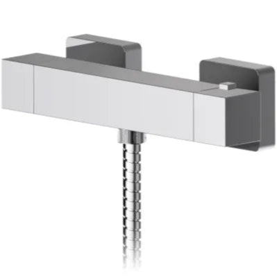 Nuie Sanford Square Thermostatic Bar Shower Mixer Chrome SAN503