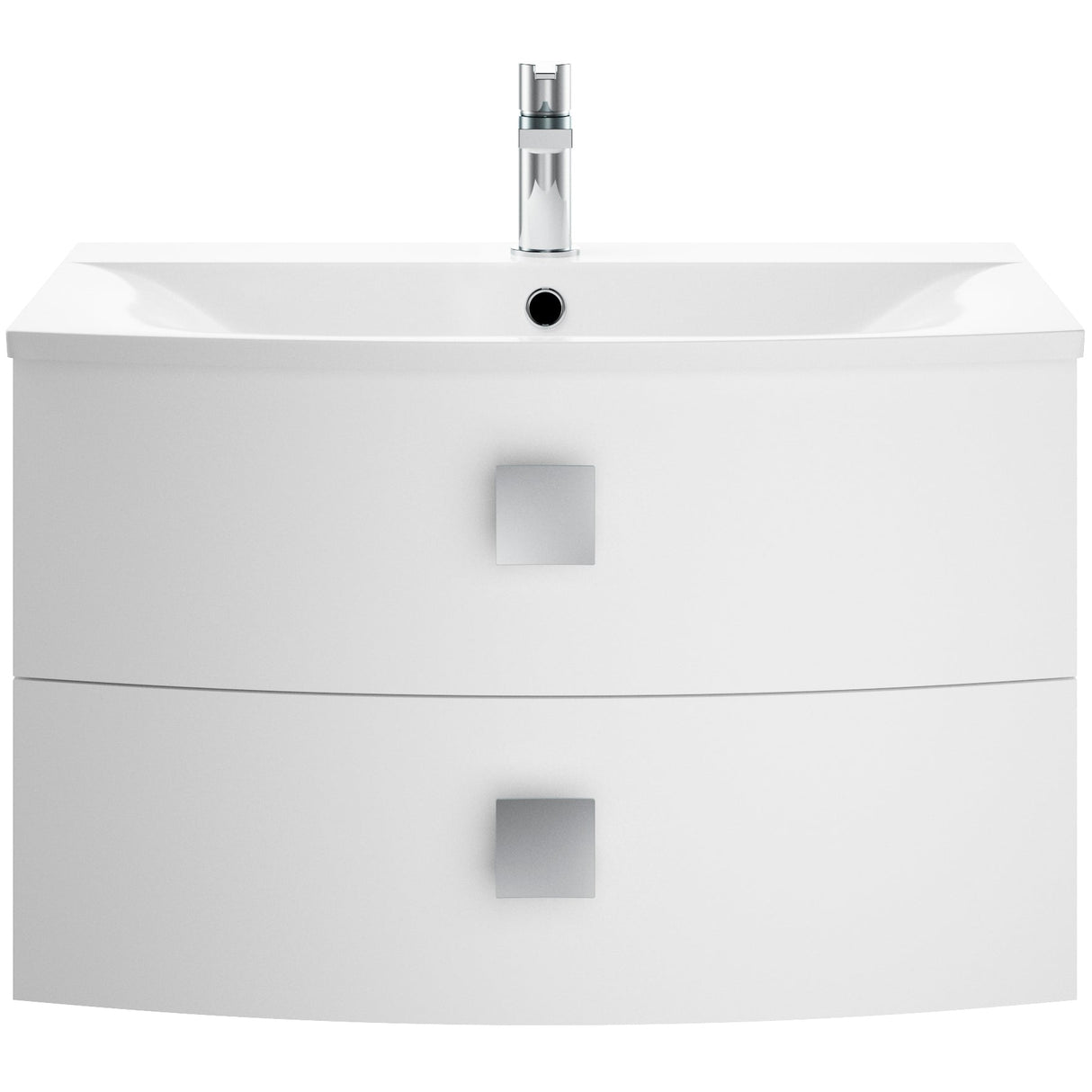 Hudson Reed Sarenna 700mm Wall Hung 2 Drawer Vanity Unit & Basin Moon White SAR101