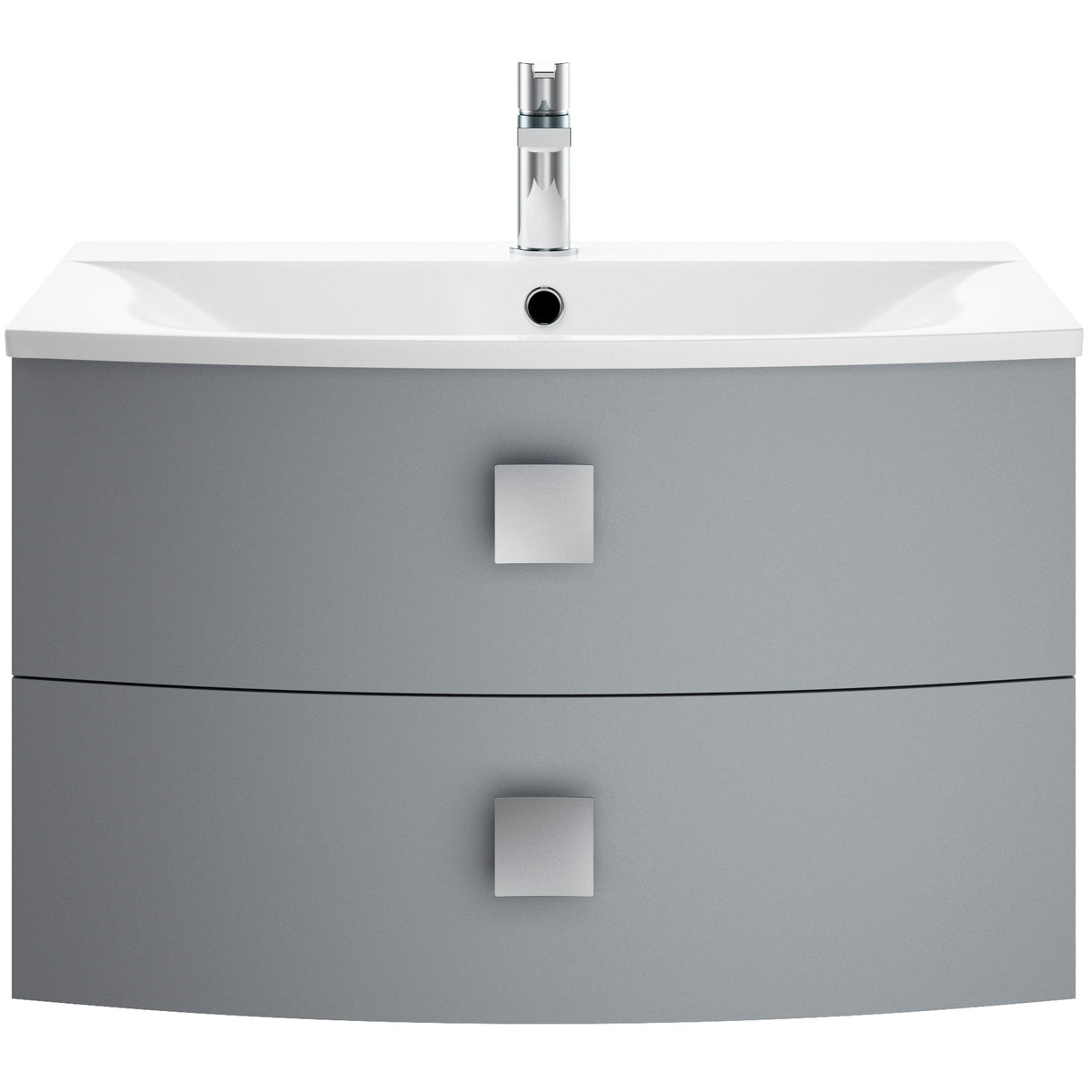 Hudson Reed Sarenna 700mm Wall Hung 2 Drawer Vanity Unit & Basin Dove Grey SAR201