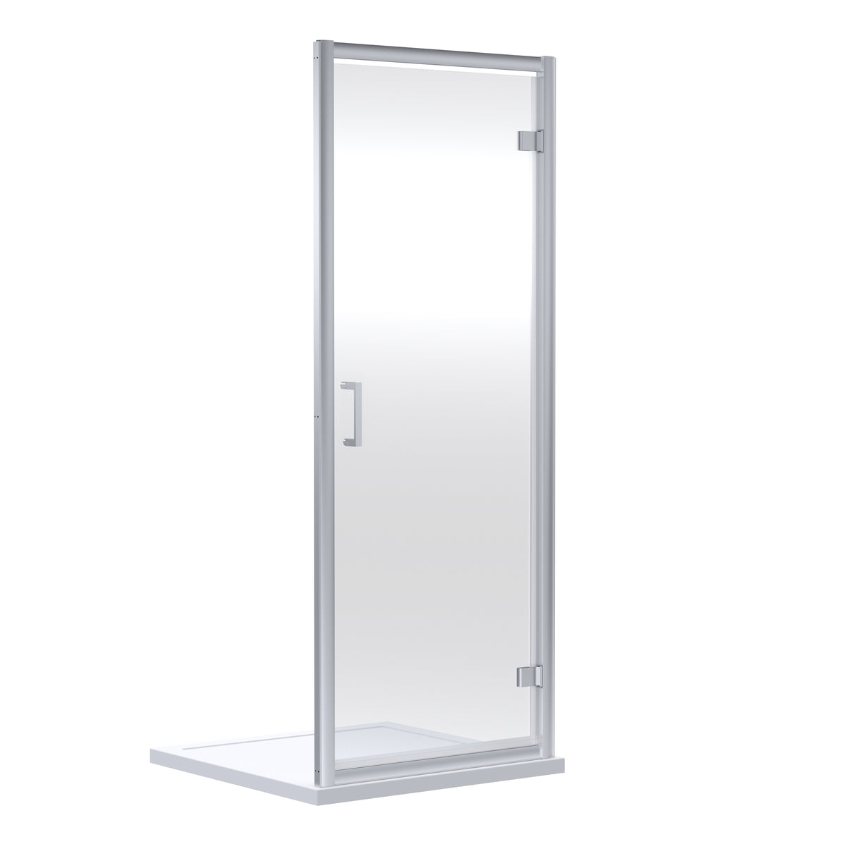 Nuie Rene Hinged Shower Door Chrome - 6mm Glass SMHD76-E6