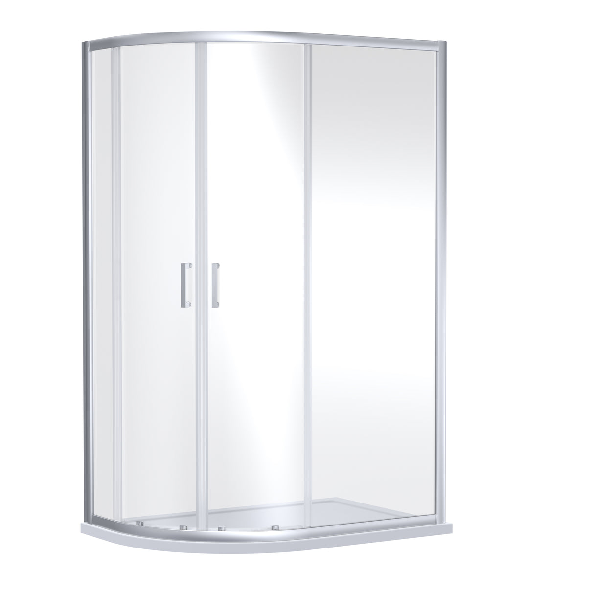 Nuie Rene Offset Quadrant Shower Enclosure Chrome - 6mm Glass SMQU108-E6