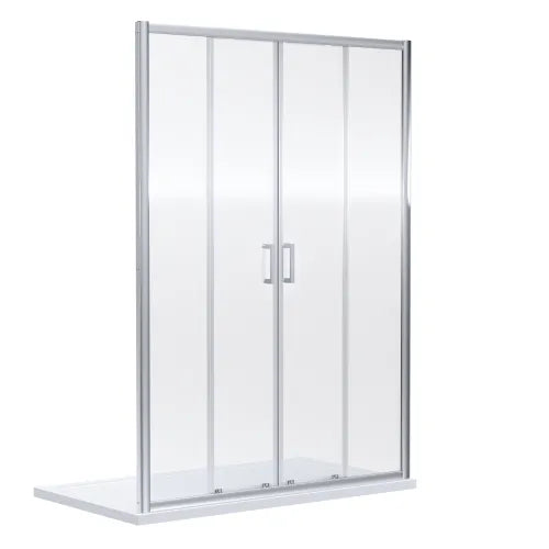 Nuie Rene Double Sliding Shower Door Chrome - 6mm Glass SMSLD14-E6