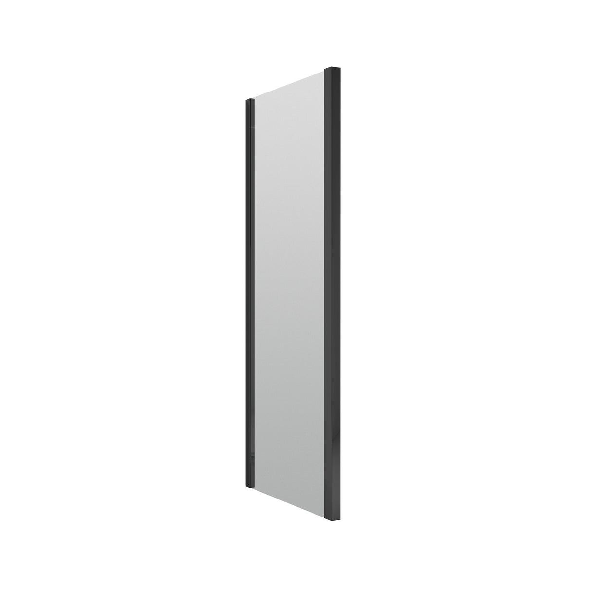 Nuie Rene Shower Side Panel Matt Black - 6mm Glass SMSP76BP-E6