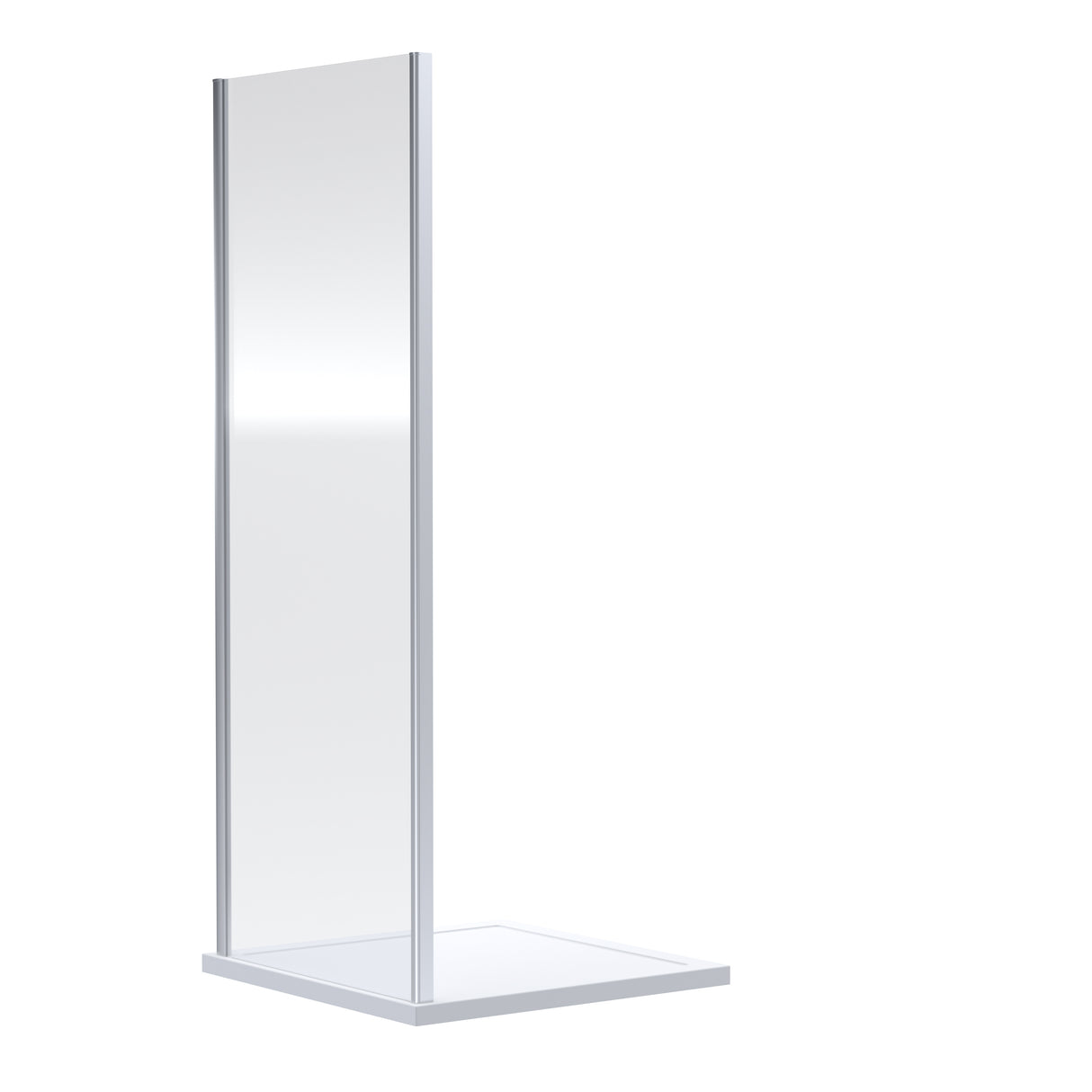 Nuie Rene Shower Side Panel Chrome - 6mm Glass SMSP80-E6