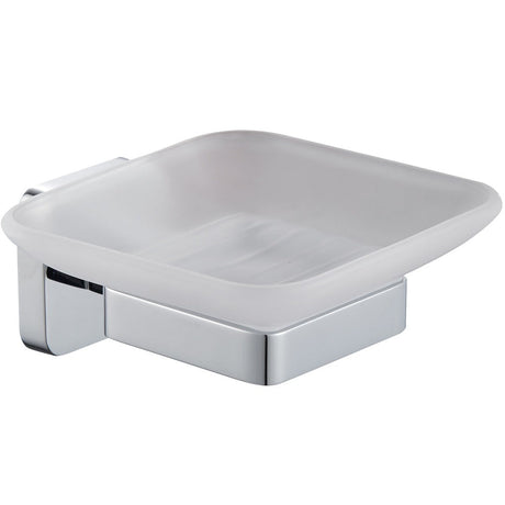 Trisen Soap Dish Holder & Glass Dish Chrome TTR-601CR