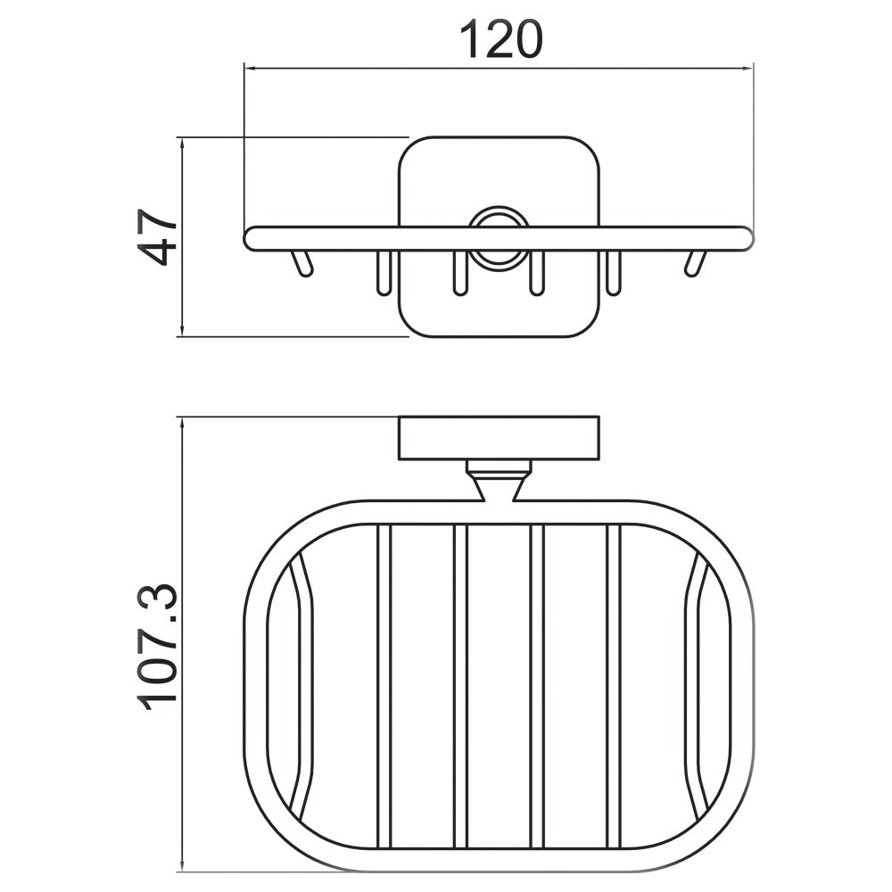 Trisen Soap Basket Chrome TTR-701CR LD