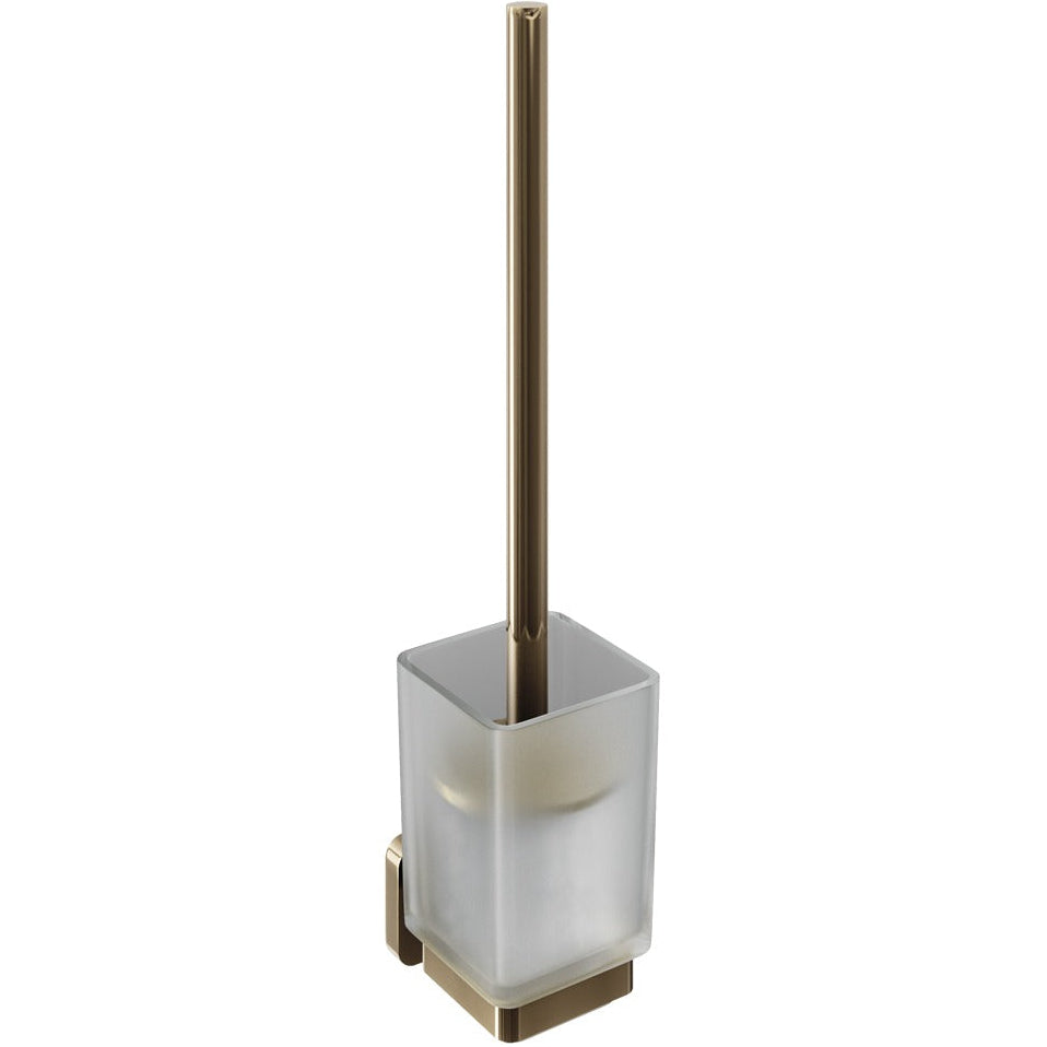 Trisen Wall Mounted Toilet Brush & Holder Brushed Brass TTR-901BB