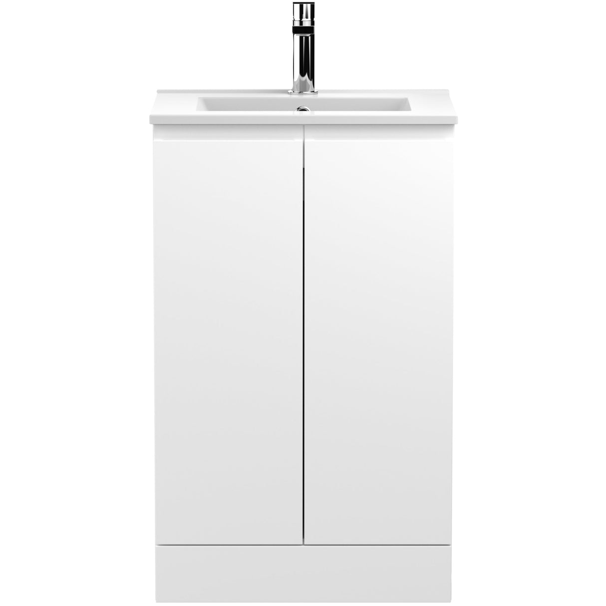 Hudson Reed Urban 500mm Freestanding Vanity Unit & Basin, 2 Doors Satin White URB107B