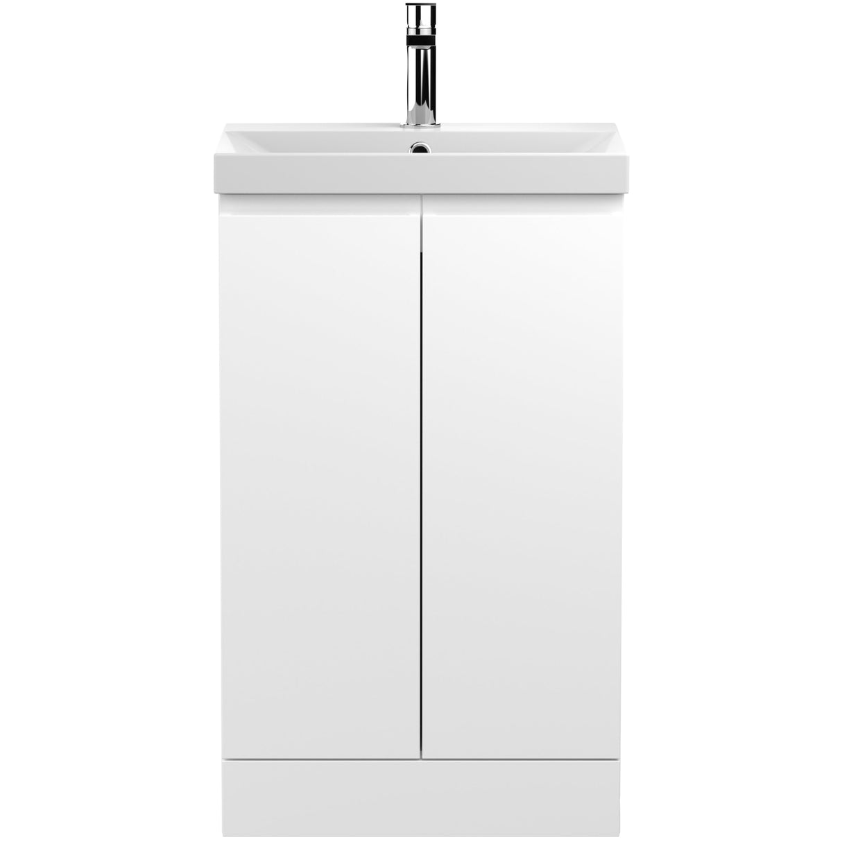 Hudson Reed Urban 500mm Freestanding Vanity Unit & Basin, 2 Doors Satin White URB107D