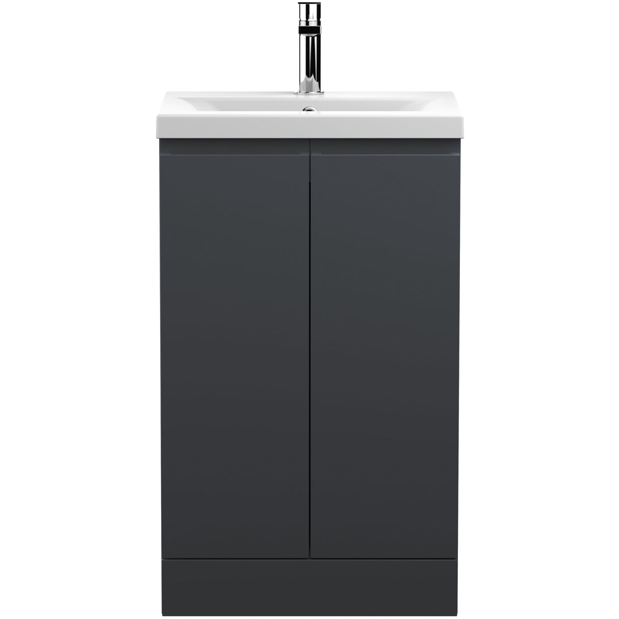 Hudson Reed Urban 500mm Freestanding Vanity Unit & Basin, 2 Doors Soft Black URB1407A