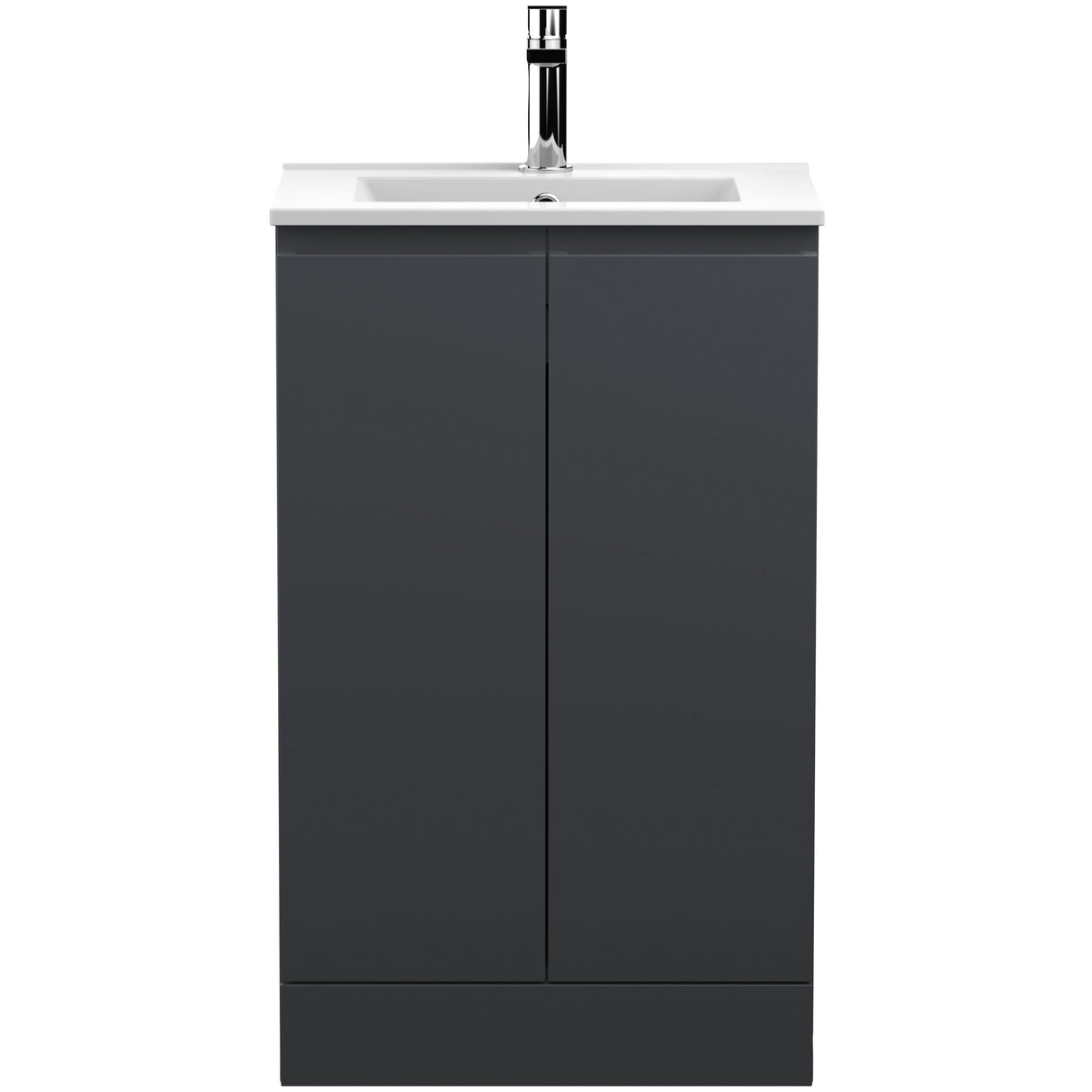 Hudson Reed Urban 500mm Freestanding Vanity Unit & Basin, 2 Doors Soft Black URB1407B