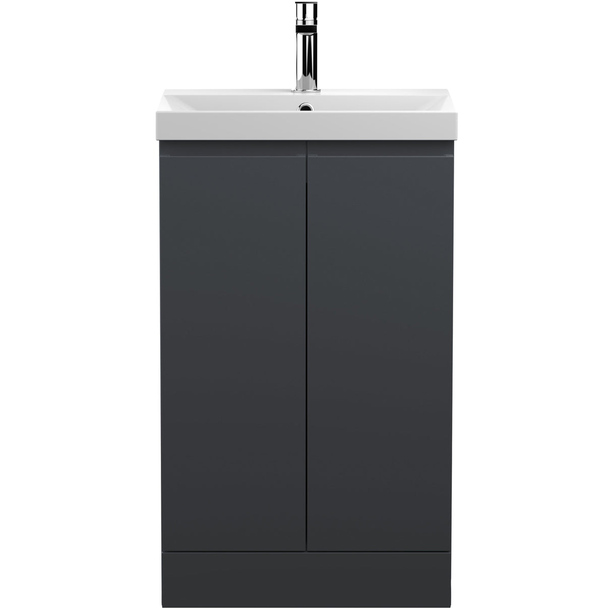 Hudson Reed Urban 500mm Freestanding Vanity Unit & Basin, 2 Doors Soft Black URB1407D