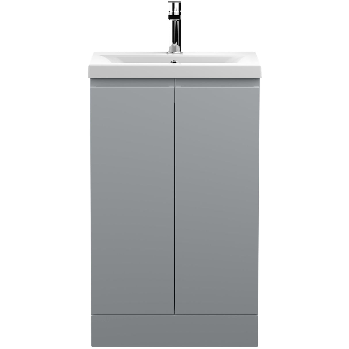Hudson Reed Urban 500mm Freestanding Vanity Unit & Basin, 2 Doors Satin Grey URB207A