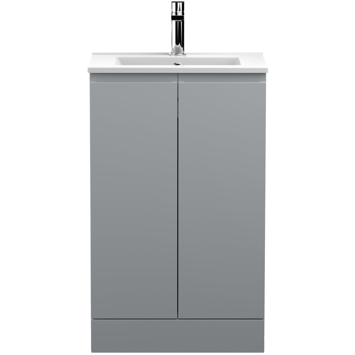 Hudson Reed Urban 500mm Freestanding Vanity Unit & Basin, 2 Doors Satin Grey URB207B