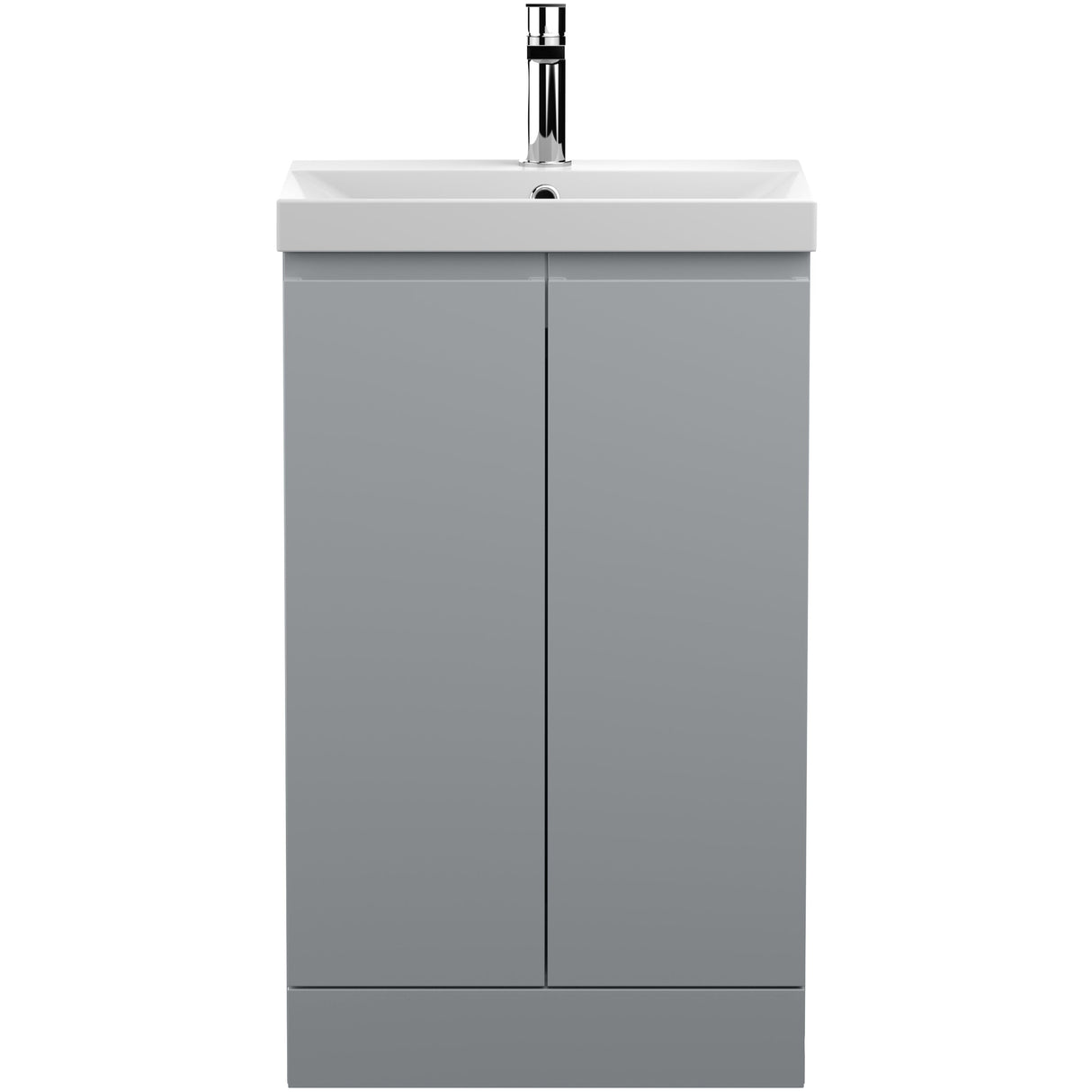 Hudson Reed Urban 500mm Freestanding Vanity Unit & Basin, 2 Doors Satin Grey URB207D