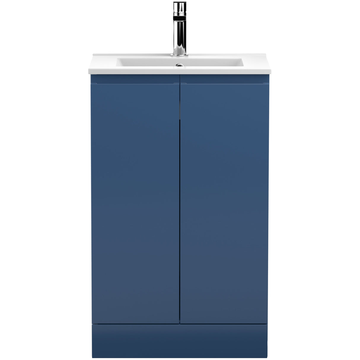 Hudson Reed Urban 500mm Freestanding Vanity Unit & Basin, 2 Doors Satin Blue URB307B