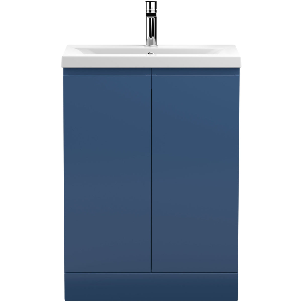 Hudson Reed Urban 600mm Freestanding Vanity Unit & Basin, 2 Doors Satin Blue URB308A