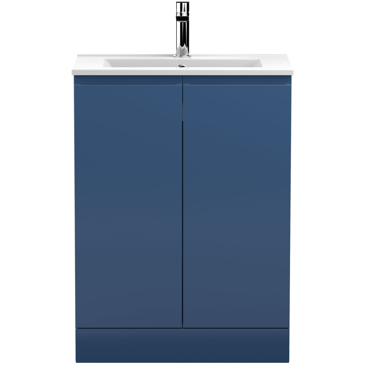 Hudson Reed Urban 600mm Freestanding Vanity Unit & Basin, 2 Doors Satin Blue URB308B