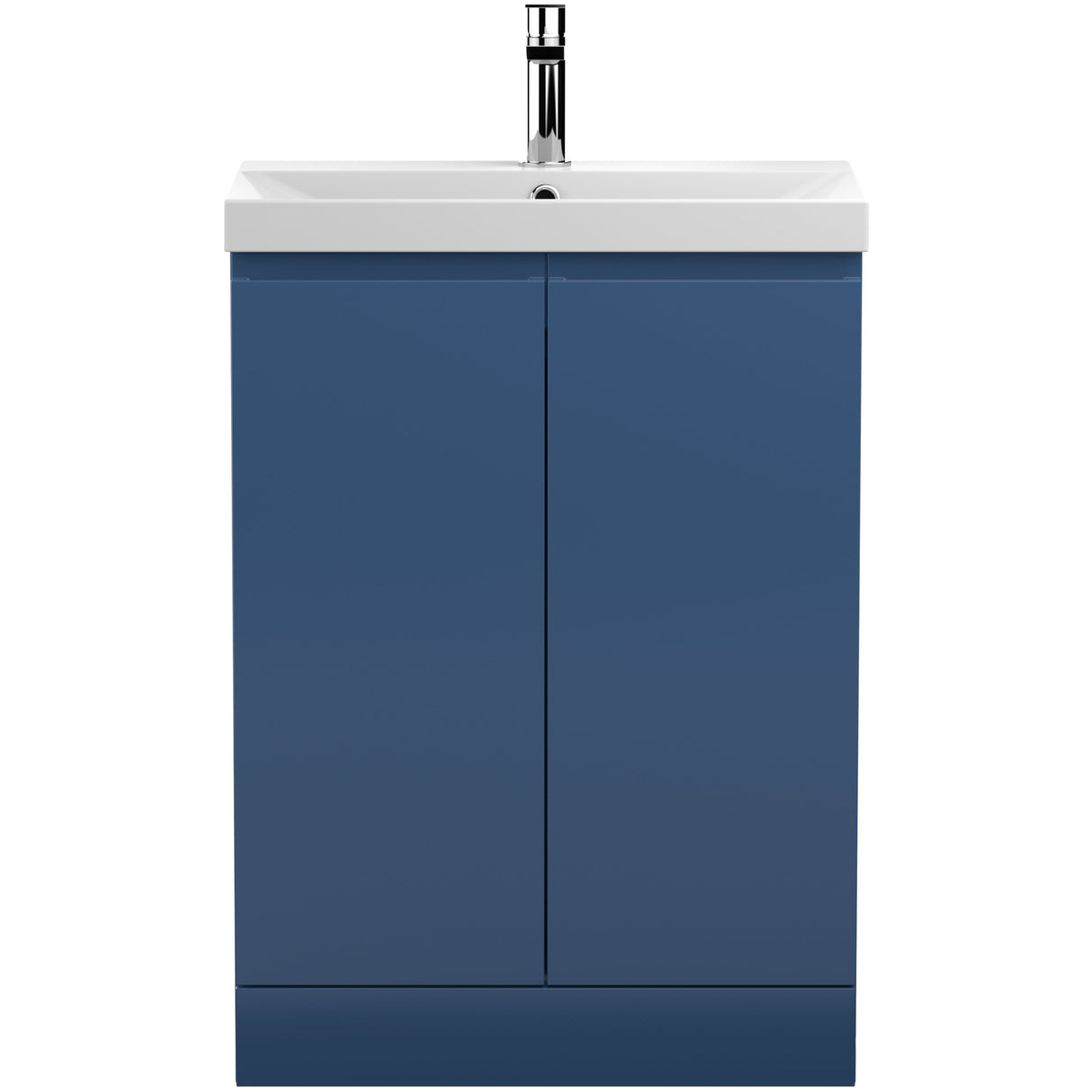 Hudson Reed Urban 600mm Freestanding Vanity Unit & Basin, 2 Doors Satin Blue URB308D