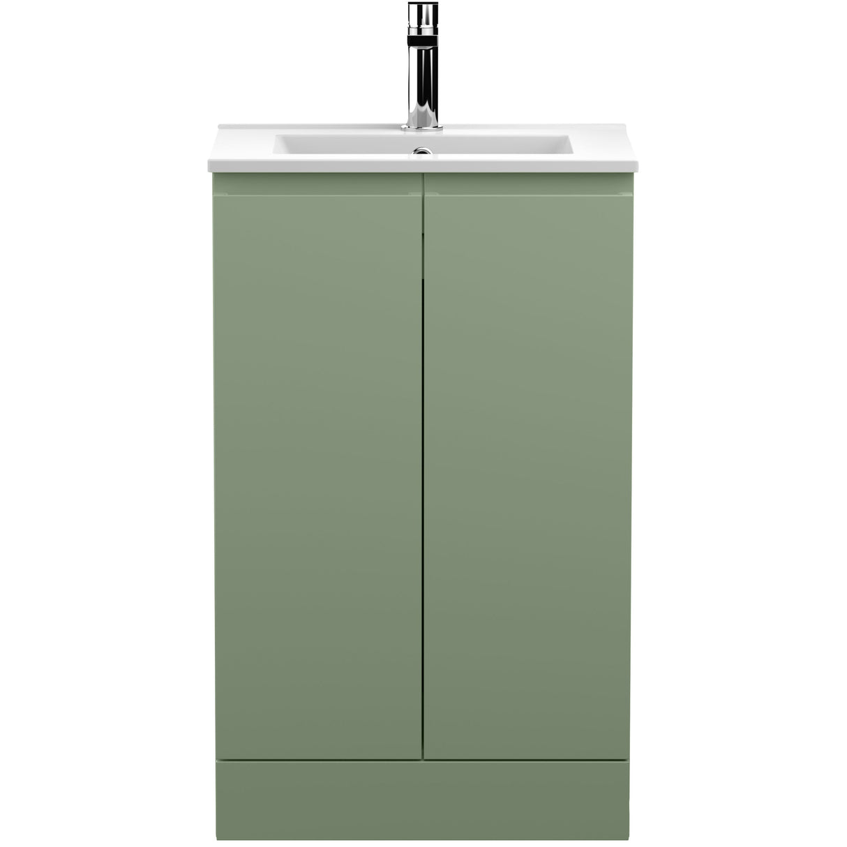 Hudson Reed Urban 500mm Freestanding Vanity Unit & Basin, 2 Doors Satin Green URB807B
