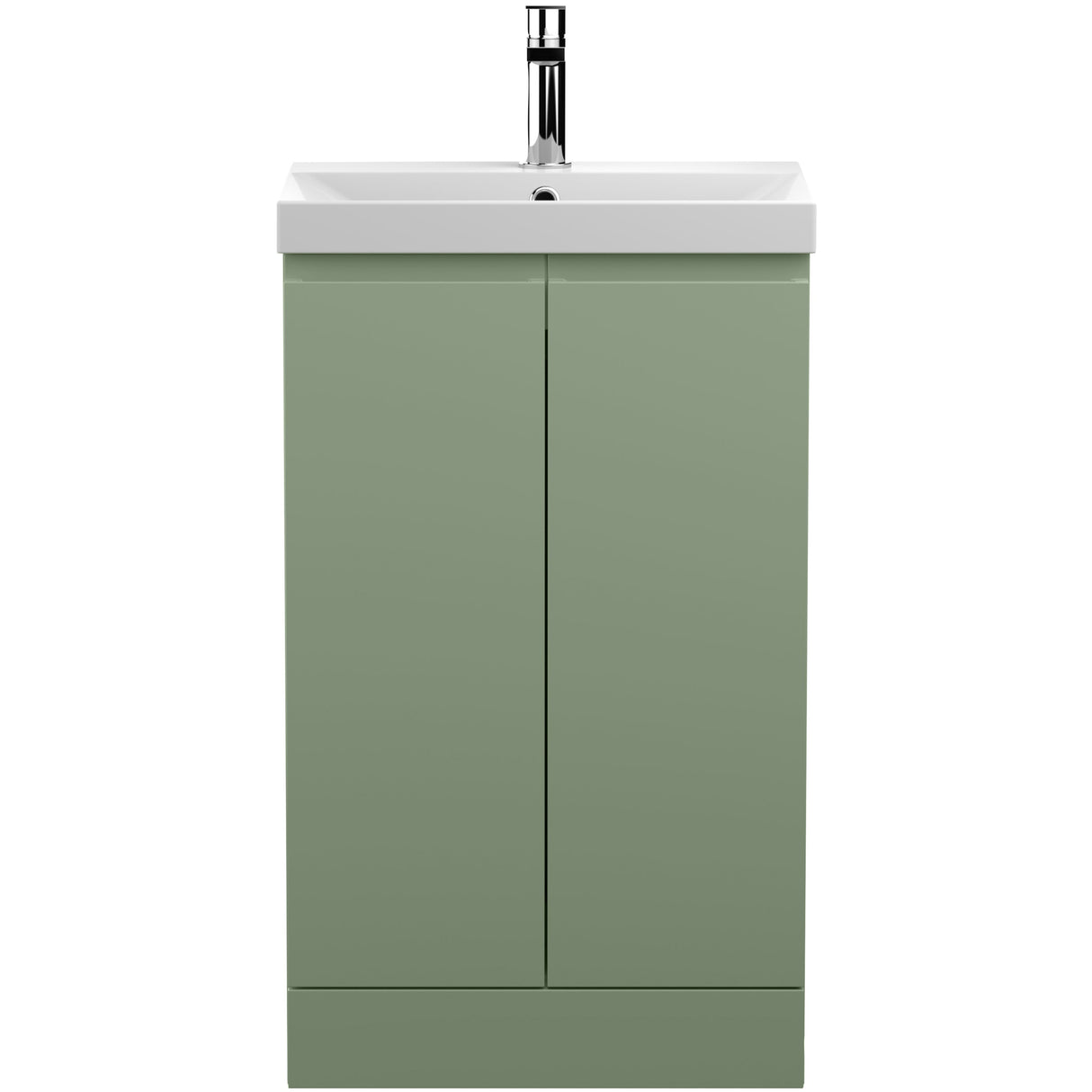 Hudson Reed Urban 500mm Freestanding Vanity Unit & Basin, 2 Doors Satin Green URB807D