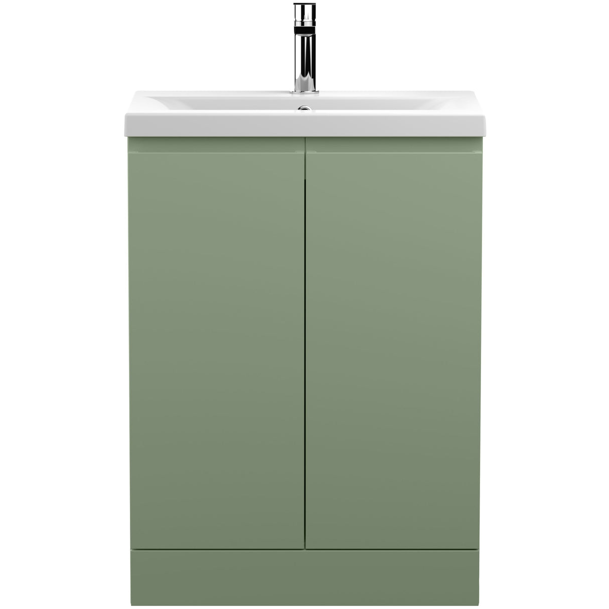 Hudson Reed Urban 600mm Freestanding Vanity Unit & Basin, 2 Doors Satin Green URB808A