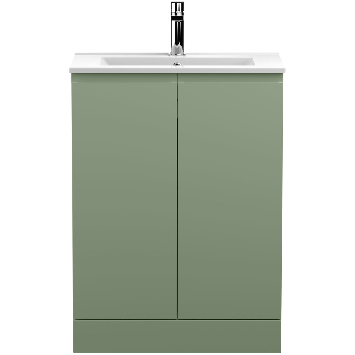 Hudson Reed Urban 600mm Freestanding Vanity Unit & Basin, 2 Doors Satin Green URB808B