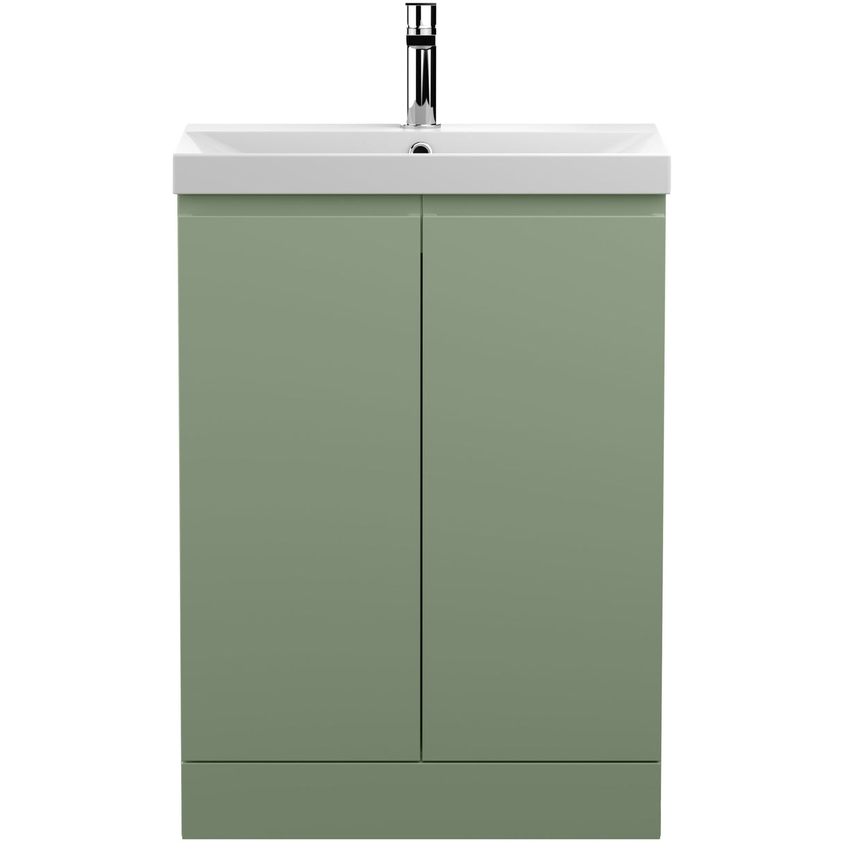 Hudson Reed Urban 600mm Freestanding Vanity Unit & Basin, 2 Doors Satin Green URB808D
