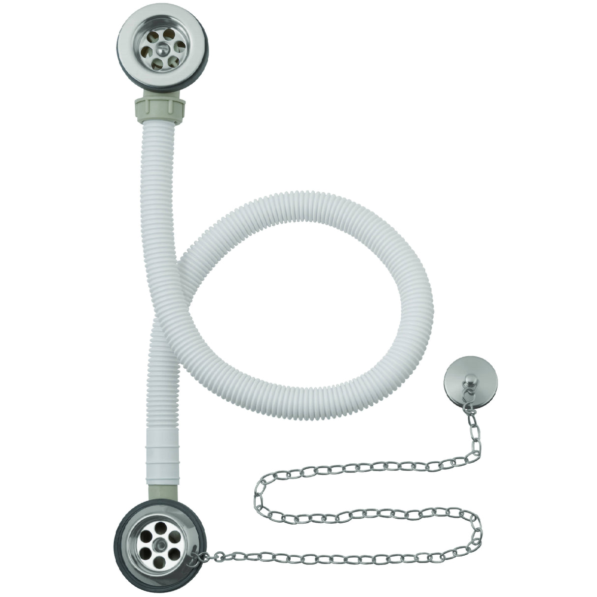 BC Designs Concealed Bath Waste/Plug & Chain Brushed Chrome WAS020BC