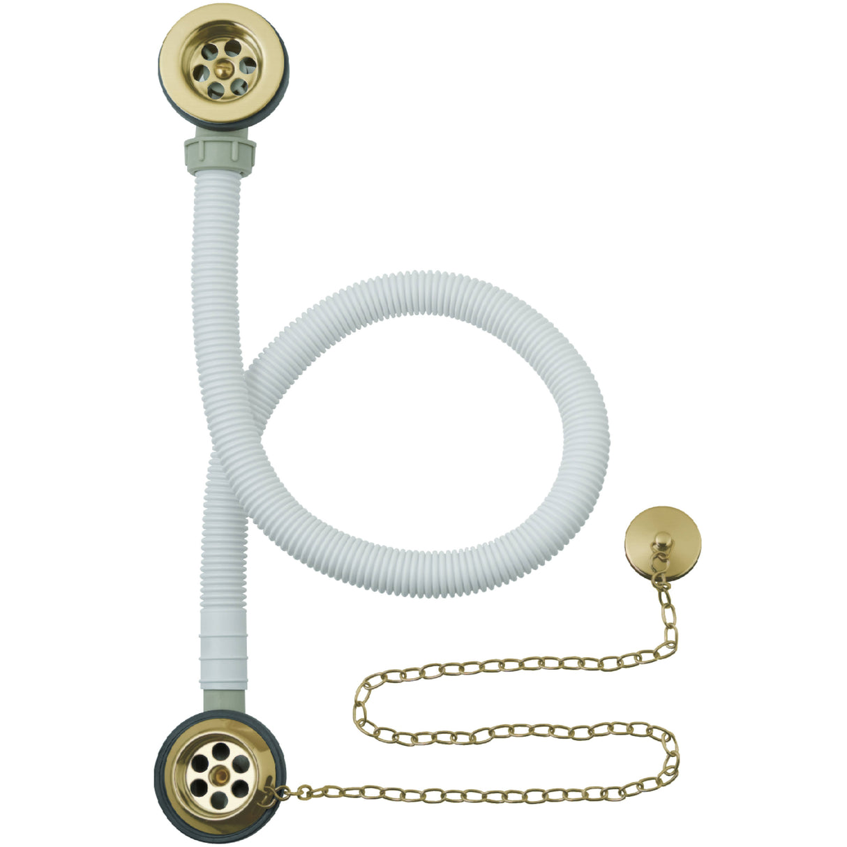 BC Designs Concealed Bath Waste/Plug & Chain Brushed Gold WAS020BG