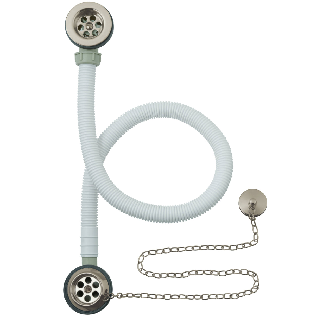 BC Designs Concealed Bath Waste/Plug & Chain Brushed Nickel WAS020BN